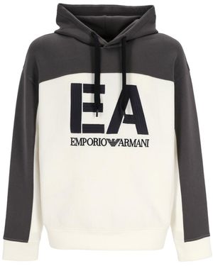 Emporio Armani Logo-Print Long-Sleeve Hoodie - Multicolor