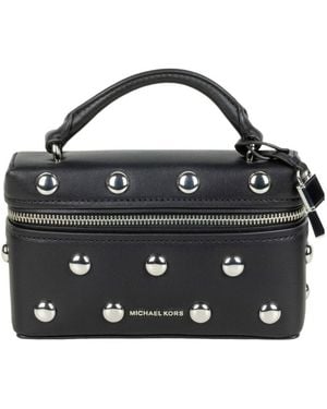 MICHAEL Michael Kors Xs Jana Studded Leather Crossbody Bag - Black