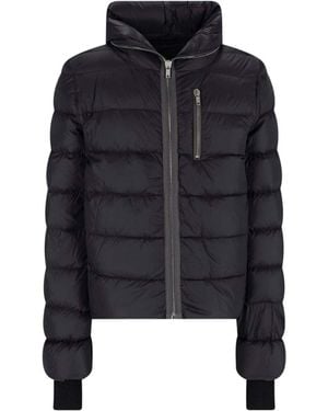 Rick Owens Hooded Zip-Up Coat - Black