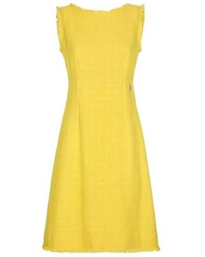 Dolce & Gabbana A-Line Tweed Dress - Yellow