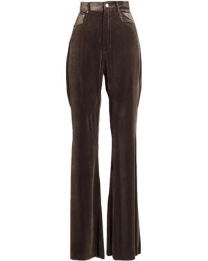 Rick Owens Solid-Colored Corduroy Wide-Leg Pants - Brown