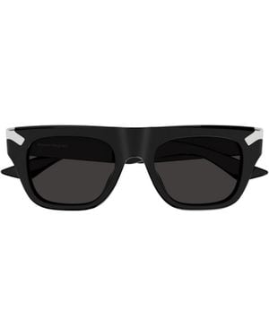 McQueen Eyewear Rectangle Frame Sunglasses - Black