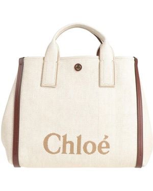 Chloé Canvas Tote Bag - Natural