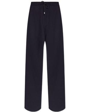 Dries Van Noten Drawstring Casual Trousers - Blue