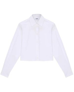 MSGM Collared Shirt - White