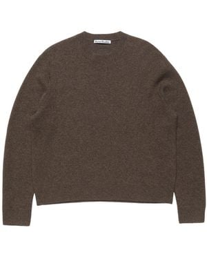 Acne Studios Cashmere Sweater With Logo - Brown