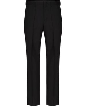 Valentino Pleated Straight Leg Trousers - Black