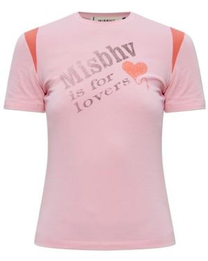 MISBHV Logo Fitted T-Shirt - Pink