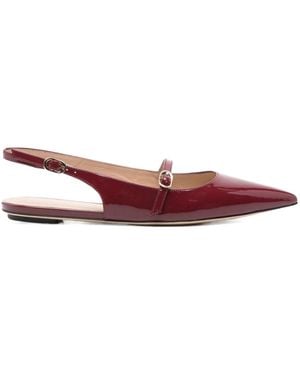 Stuart Weitzman Emilia Slingback Flat Pumps - Brown