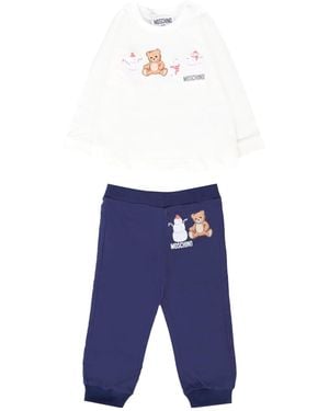 Moschino Long-Sleeved T-Shirt And Sweatpants Two-Pack - Blue