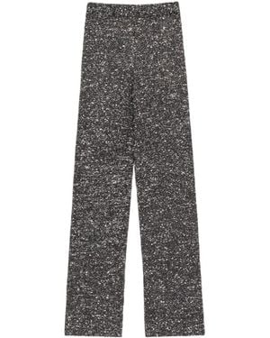 Valentino Sequin Elastic Straight Pants - Gray