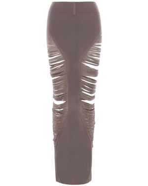 Rick Owens Elastic Waist Skirt - Brown