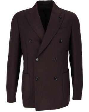 Lardini Roma Double-Breasted Blazer - Black