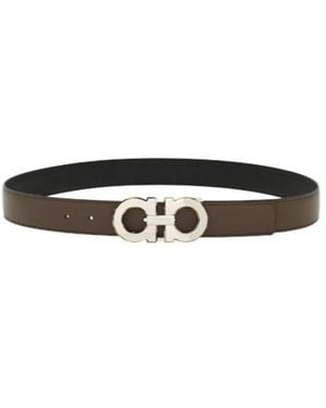 Ferragamo Ferragamo Gancini Reversible Buckle Belt - White