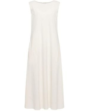 The Row Nicole Silk Toile Long Dress - White