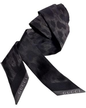 Gucci Printed Silk Twill Ribbon - Blue
