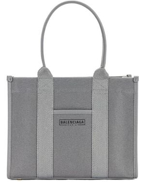 Balenciaga Logo Shoulder Bag - Grey