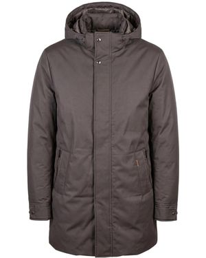 Moorer Hooded Parka - Brown