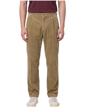 Barena Mazengo Pleated Corduroy Trousers - Natural