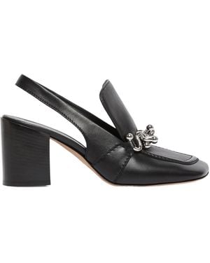 Sportmax Square-Toe Heeled Court Shoes - Black