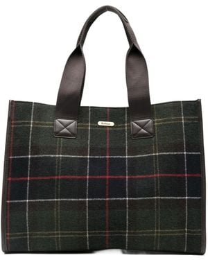 Barbour Turnberry Checked Tote Bag - Black