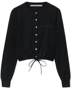 Alexander Wang Drawstring Hem Cardigan - Black