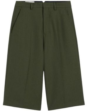 Ami Paris Wool Bermuda Shorts - Green