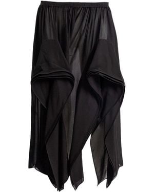 Alaïa Alaïa Georgette Ruffle Trousers - Black