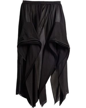 Alaïa Alaïa Georgette Ruffle Pants - Black