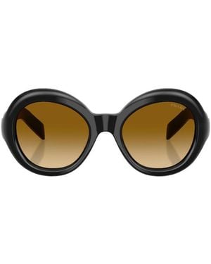 Prada Eyewear Oversized Round Frame Sunglasses - Multicolour