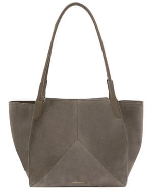 Victoria Beckham Logo Printed Tote Bag - Grey