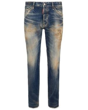 DSquared² Dark Sandy Burnt Teddy Jeans - Blue