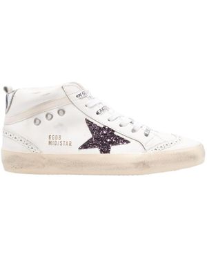 Golden Goose Midstar Star Glittered Trainers - Natural