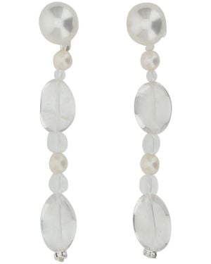 Magda Butrym Embellished Drop Earrings - White
