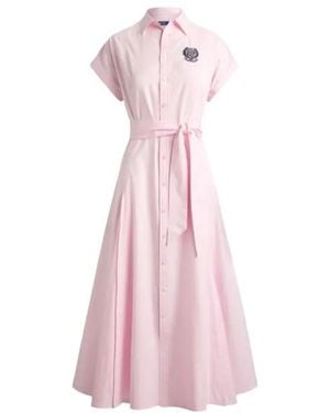 Polo Ralph Lauren Striped A-Line Shirtdress - Pink