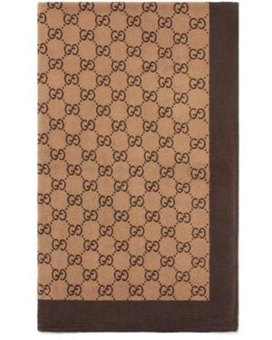 Gucci Gg Terrycloth Beach Blanket - Brown