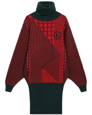 MM6 by Maison Margiela Turtleneck Dress - Red