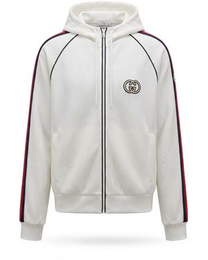 Gucci Hooded Long-Sleeved Hoodie - Grey