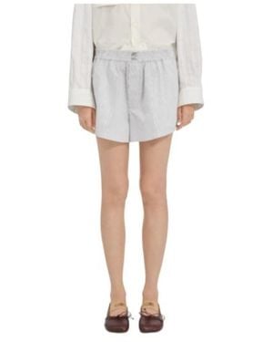 MM6 by Maison Margiela Poplin Shorts - White