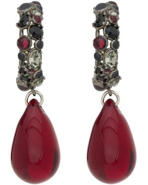 Saint Laurent Pendant Earrings - Red
