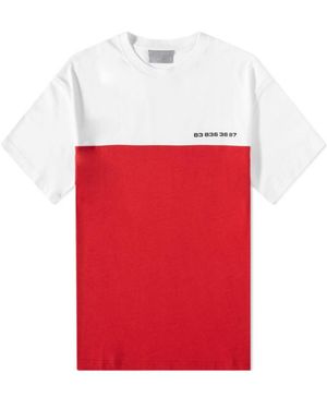 VTMNTS Numbering Colour Matching T-Shirt - Red