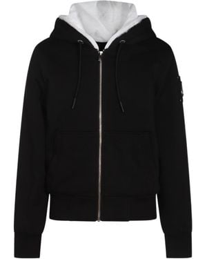 Moose Knuckles Zip-Up Hooded Jacket - Black