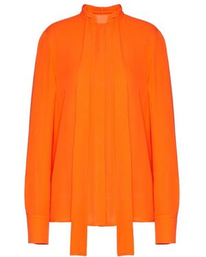 Valentino Scarf Long-Sleeved Shirt - Orange