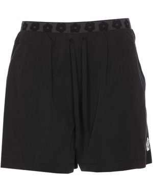 KENZO Boke Flower Embroidered Drawstring Shorts - Black