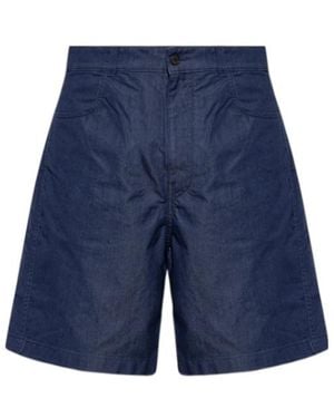 Givenchy Paris Logo Printed Above The Knee Shorts - Blue