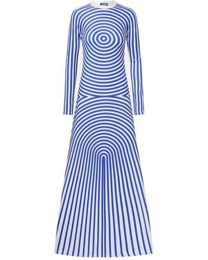 Jean Paul Gaultier Long-Sleeved Dress - Blue