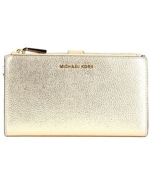 MICHAEL Michael Kors Adele Metallic Smartphone Wristlet - White