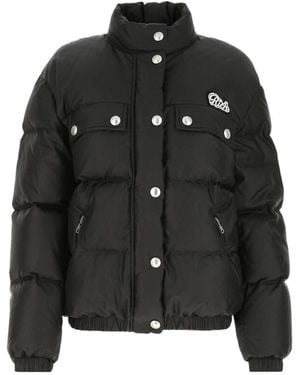 Alessandra Rich Logo-Patch Puffer Jacket - Black