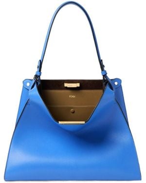 Fendi Way Medium Tote Bag - Blue