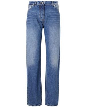 Magda Butrym High-Rise Straight-Leg Boyfriend Jeans - Blue
